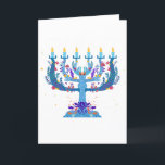 floral menorah hanukkah feestdagen kaart<br><div class="desc">"floral menorah hanukkah",  "floral menorah",  "bloemen menorah", "paarse hanukkah", "roze hanukkah", "hanukkah menorah", "happy hanukkah",  "channukah", "floral hanukkah", "Hanukkah"</div>
