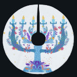 floral menorah hanukkah kerstboom rok<br><div class="desc">"floral menorah hanukkah", "floral menorah", "bloemen menorah", "paarse hanukkah", "roze hanukkah", "hanukkah menorah", "happy hanukkah", "channukah", "floral hanukkah", "Hanukkah"</div>