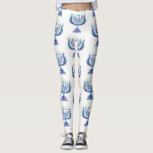 floral menorah hanukkah leggings (Voorkant)