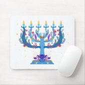 floral menorah hanukkah muismat (Met muis)