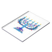 floral menorah hanukkah notitieboek (Linkerzijde)