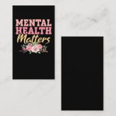 Floral Mental Health Cute Flowers Visitekaartje (Voorkant / Achterkant)