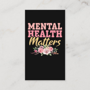 Floral Mental Health Cute Flowers Visitekaartje