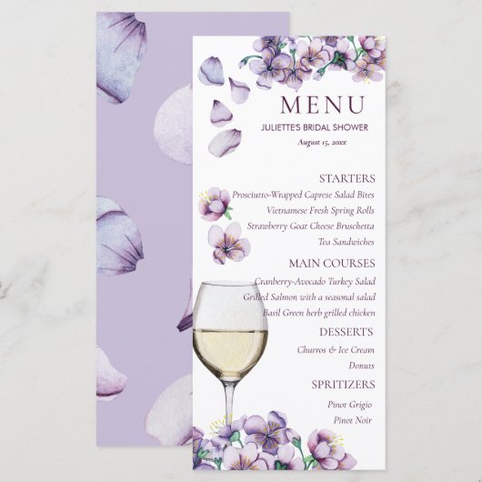 Floral Menu (Voorkant / Achterkant)
