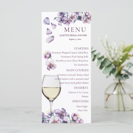Floral Menu (Staand voorkant)