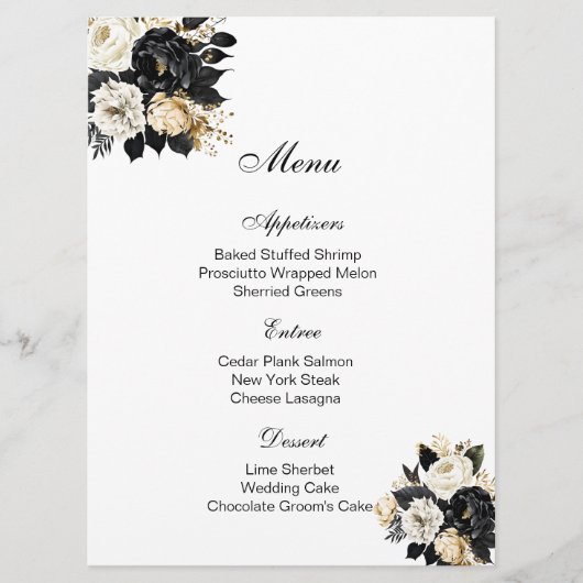 Floral Menu Card (Voorkant)