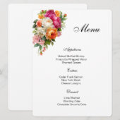 Floral Menu Card (Voorkant / Achterkant)