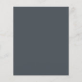 Floral Menu Gray & Pink Flowers Grey Wedding Party (Achterkant)