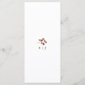Floral menu van Burgundy Red  (Achterkant)
