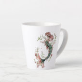 Floral Mermaid Latte Mok – grillige Romance (Rechterhoek)