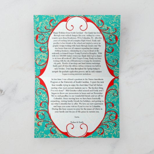  Floral Merry Kaart (Binnen)