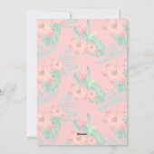 Floral Merry-kerstfoto Feestdagenkaart (Achterkant)