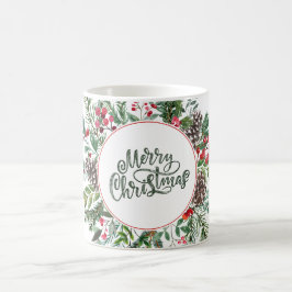 Floral Merry Kerstmis Koffiemok