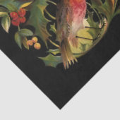 Floral Merry Kerstmis Tissuepapier (Detail)