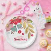 Floral Merry kerstparty Paper Bord (Feest)