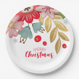 Floral Merry kerstparty Paper Bord