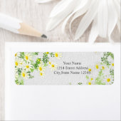 Floral met bladeren en witte zeeduivel etiket (Insitu)