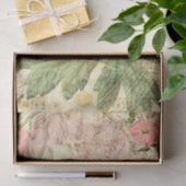 Floral met Blue Jay Tissuepapier (Geschenk)