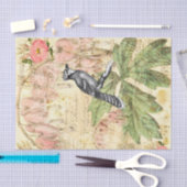 Floral met Blue Jay Tissuepapier (Craft)
