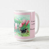 Floral met Butterflies, met Verse Romans 12:12 Koffiemok (Voorkant rechts)