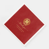 Floral met dank aan rode Chinese bruiloft Servet (Hoek)