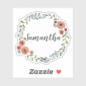 Floral met gepersonaliseerd sticker (Vel)