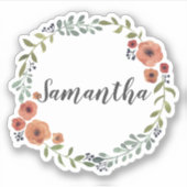 Floral met gepersonaliseerd sticker (Voorkant)