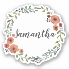 Floral met gepersonaliseerd sticker