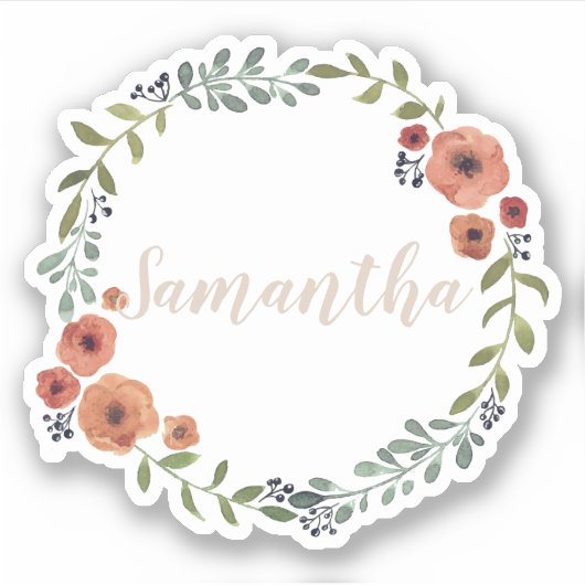 Floral met gepersonaliseerd sticker (Voorkant)