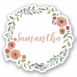 Floral met gepersonaliseerd sticker