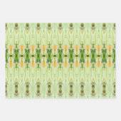 Floral met groen en crème inpakpapier vel (Voorkant 3)