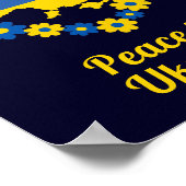 Floral met grote vlag - handleiding voor vrede in  poster (Hoek)