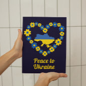 Floral met grote vlag - handleiding voor vrede in  poster