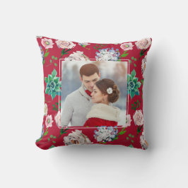  Floral met Lijst Foto Pillow Kussen