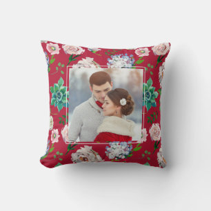 Floral met Lijst Foto Pillow Kussen