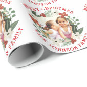 Floral met prettige feestdagen cadeaupapier (Rol Hoek)