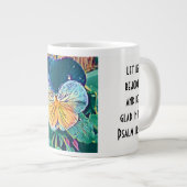 Floral met Scripture Verse, Waterverf Pansy Grote Koffiekop (Voorkant rechts)