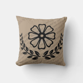 Floral met tekst - Polyester Pillow 16 x 16 inch Kussen