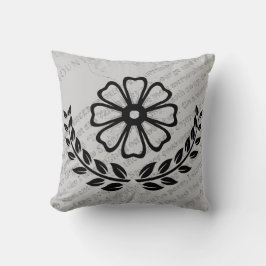 Floral met tekst - Polyester Pillow 16 x 16 inch Kussen