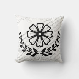 Floral met tekst - Polyester Pillow 16 x 16 inch Kussen