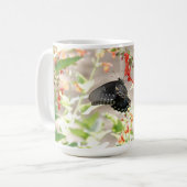 Floral met vlinder koffiemok (Voorkant links)