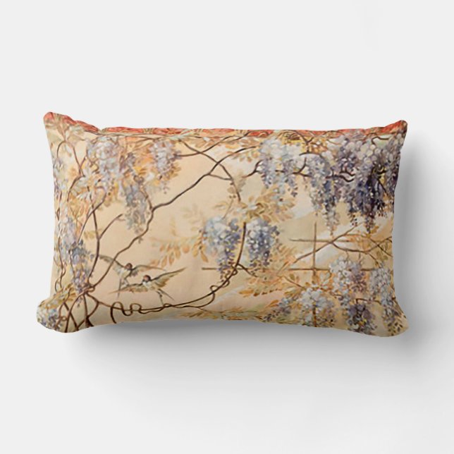 Floral met vogels kussen (Voorkant)