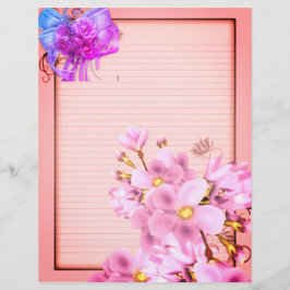 Floral met wat lijnen die papier scrapbooten