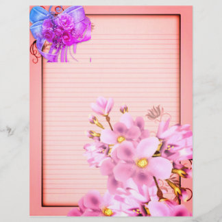 Floral met wat lijnen die papier scrapbooten