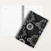 Floral met zwarte en witte retro planner (Display)