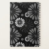 Floral met zwarte en witte retro planner (Achterkant)