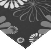 Floral met zwarte en witte retro tafelkleed (Gekanteld)