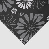 Floral met zwarte en witte retro tissuepapier (Detail)