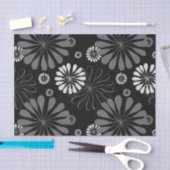 Floral met zwarte en witte retro tissuepapier (Craft)