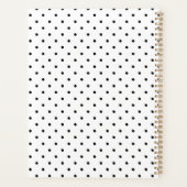 Floral met zwarte en witte strepen planner (Achterkant)